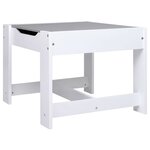 vidaXL Table pour enfants avec 2 chaises Blanc MDF