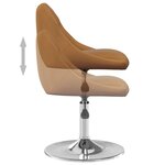 vidaXL Chaises pivotantes à manger lot de 2 Marron Velours