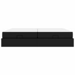 vidaXL Cadre de lit avec matelas avec matelas 2 Pièces Noir PVC