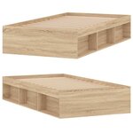 vidaXL Cadre de lit sans matelas chêne sonoma 90x200 cm