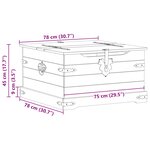vidaXL storage box avec étagère Blanc 78 x 78 x 45 cm Pin massif