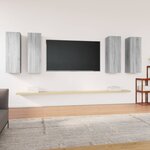 vidaXL Meubles TV 4 Pièces Sonoma gris 30 5x30x90 cm Bois d'ingénierie