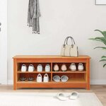 vidaXL Banc de rangement Brun cire 110 x 38 x 45 5 cm Pin massif