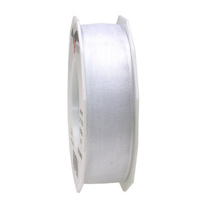 Organza four seasons 25-m-rouleau 25 mm blanc laitonné