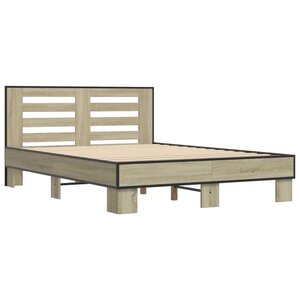 vidaXL Cadre de lit sans matelas chêne sonoma 140x200 cm
