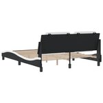 vidaXL Cadre de lit sans matelas noir et blanc 160x200 cm similicuir