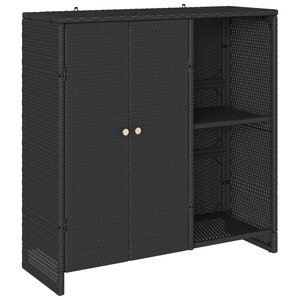 vidaXL Rangement Noir 100 x 36 x 102 cm en Rattan