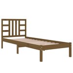 vidaXL Cadre de lit sans matelas marron miel 100x200 cm bois massif