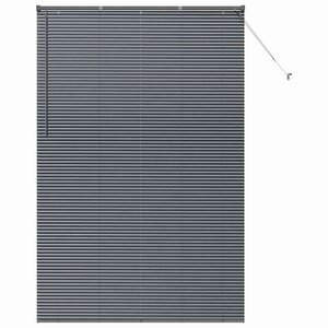 vidaXL Store de Fenêtre avec des rideaux Gris foncé Aluminium