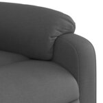 vidaXL Fauteuil inclinable en tissu gris foncé