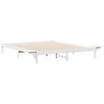 vidaXL Cadre de lit avec tables de chevet Blanc 200 x 220 cm