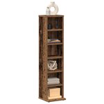 vidaXL Armoire à CD vieux bois 21x20x88 cm bois d'ingénierie