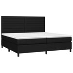 vidaXL Sommier à lattes de lit avec matelas Noir 200x200 cm Tissu