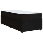 vidaXL Cadre de lit avec matelas Noir 90 x 190 cm tissu
