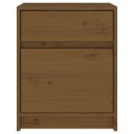 vidaXL Table de chevet Marron miel 40x31x50 cm Bois de pin massif
