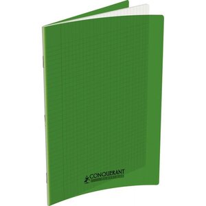 Cahier polypro Calligraphe petit format 17x22 96p grands carreaux (séyès) -  vert
