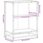 vidaXL Bibliothèque chêne marron 60x35x76 cm bois d'ingénierie