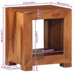 vidaXL Table d'appoint 37x29x40 cm bois massif d'acacia