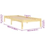 vidaXL Cadre de lit sans matelas bois massif 100x200 cm