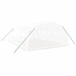 vidaXL Serre avec cadre en acier blanc 24 m² 6x4x2 m