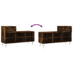 vidaXL Armoire à chaussures Chêne fumé 102x36x60 cm Bois d'ingénierie