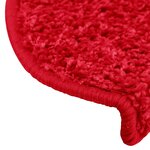 vidaXL Tapis d'escalier 10 pièces 65 x 21 x 4 cm Rouge Demi-rond Grand