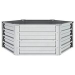 vidaXL Lit surélevé de jardin 129x45 cm Acier galvanisé Argenté