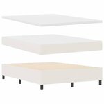 vidaXL Lit à ressorts Crème et Blanc 140 x 190 cm