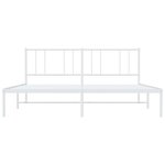 vidaXL Cadre de lit métal sans matelas et tête de lit blanc 180x200 cm