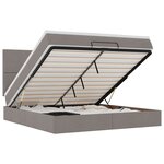 VidaXL Cadre de lit ottoman avec matelas taupe 160x200 cm tissu