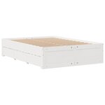 vidaXL Cadre de lit sans matelas avec tiroirs blanc 140x200cm bois pin