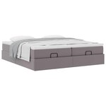 VidaXL Cadre de lit ottoman avec matelas gris 160x200 cm similicuir