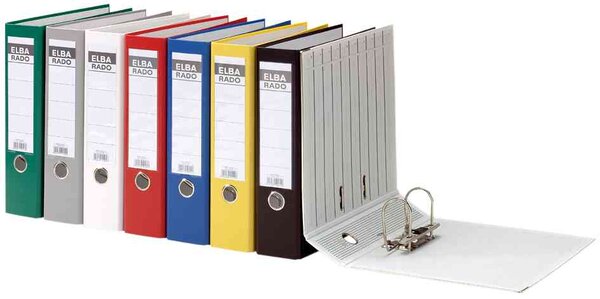 classeur rado brillant  largeur de dos: 50 mm  rouge ELBA