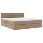 vidaXL Lit avec rangement et matelas Cappuccino 180 x 200 cm