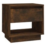 vidaXL Tables de chevet 2 Pièces Chêne fumé 45x34x44 cm Aggloméré