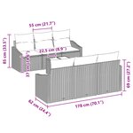 vidaXL Set de canapé de jardin 7 pièces avec coussins marron poly rattan