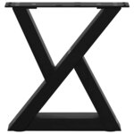 vidaXL Pieds de table basse 2 pièces Noir 40 x (30-31 3) cm Acier