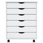 vidaXL Armoire roulante avec tiroirs MOSS blanc bois de pin solide