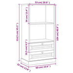 vidaXL Bibliothèque VIGO gris 60x35x114 5 cm bois massif de pin