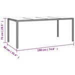 vidaXL Ensemble de bistro de jardin 7 Pièces coussins marron poly rotin