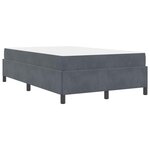 vidaXL Cadre de lit Gris foncé  gris et blanc 120 x 200 cm Velours