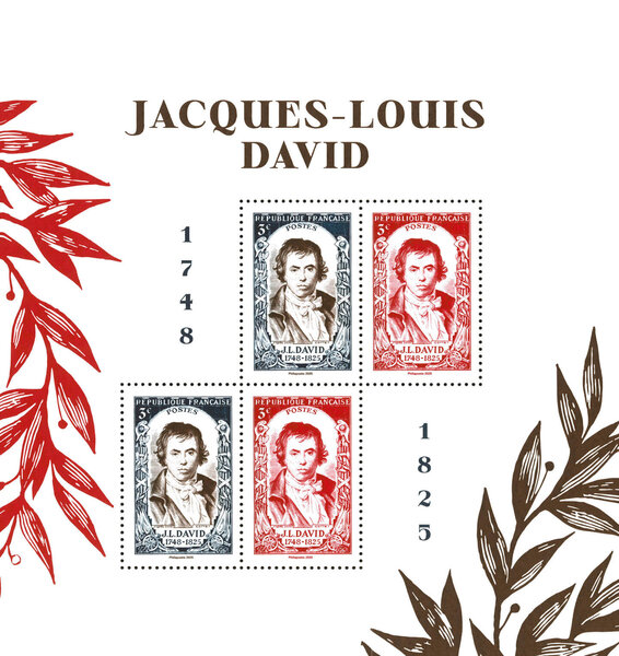 Bloc de 4 timbres - Jacques-Louis David - Salon d'Automne 2025
