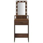 vidaXL Table de Toilette Marron 50 x 41 x 140 cm Bois d'ingénierie