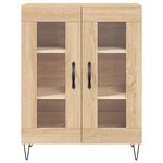 vidaXL Buffet haut Chêne sonoma 69 5x34x180 cm Bois d'ingénierie