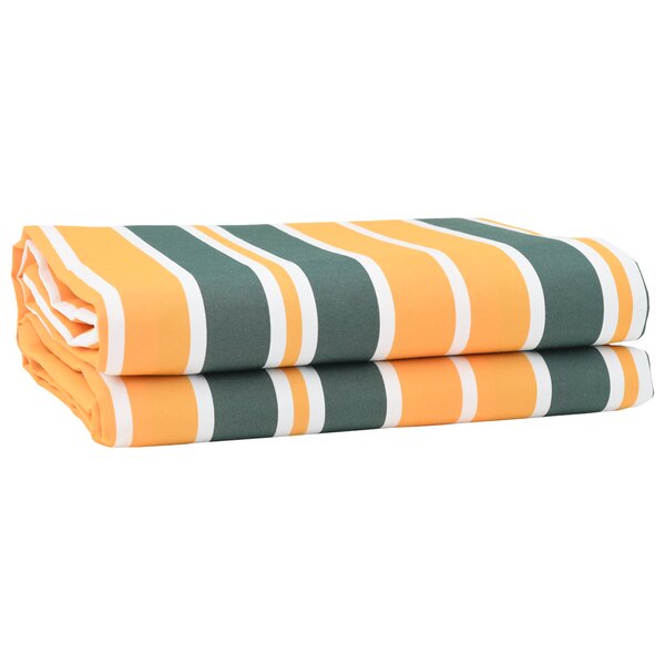 vidaXL Tissu de remplacement pour auvent vert et jaune 10x1 6 m