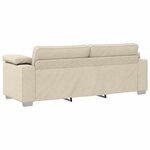 vidaXL Canapé Beige 219 x 77 x 82 cm Tissu en lin mélangé