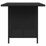 vidaXL Table à manger de jardin Noir 110x70x65 cm Résine tressée