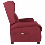 vidaXL Fauteuil de massage Rouge bordeaux Tissu