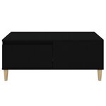vidaXL Table basse Noir 90x50x36 5 cm Bois d'ingénierie