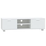vidaXL Meuble TV Blanc 140x40 5x35 cm Bois d'ingénierie